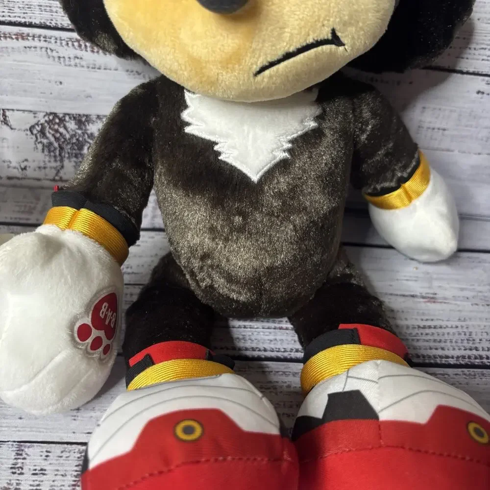 Build A Bear Shadow The Hedgehog Sonic 3 Movie Plush Stuffed Toy BAB RARE